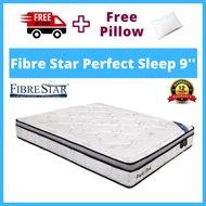 Fibre Star Perfect Sleep 9" Natural Latex Coconut Fibre with Pillow Top Mattress Only