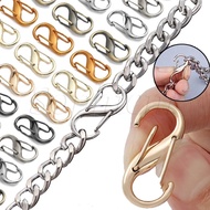 Metal Buckles Chain Links Clip Bag Accessory Buckle Removable S Type Shape Keychain Hook Adjustable 