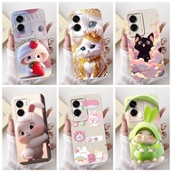For Honor 90 Lite CRT-NX1 New Cute Rabbit Cat Cartoon Casing Honor 90Lite 5G Lens Protective Soft Si