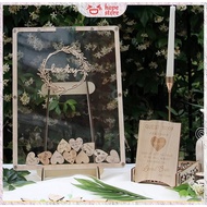 NEW Wedding Guest Book Rustic Wedding Book for Guests to Sign Guest Book Frame with Hearts