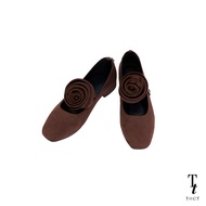 TandT - CLASSY MARY SHOES - MATTE SATIN ROSEMARY-JANE SHOES รองเท้าคัทชูสายคาดมีส้น ทรงแมรี่เจน สายค