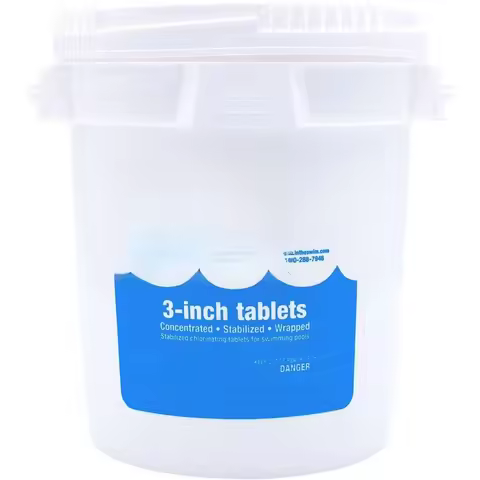 USA Stock 3 Inch Stabilized Chlorine Tablets 10 Pounds Individually Wrapped Slow Dissolving 90% Avai
