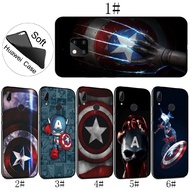Huawei Mate 20 Pro Nova 2i 3 3i 4 Lite Soft Cover Marvel Captain America shield Phone Case