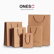 (ONES) KRAFT Paper Bag - Gift Bag / Packing Bag / 5 Sizes / Brown Paper Bag