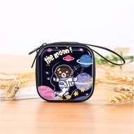 Bekas Brooch Box Coin Bag Cute Coin Box Tinplate Cartoon Zipper Storage Box Bekas Pin Tudung bekas comel TikTok Viral