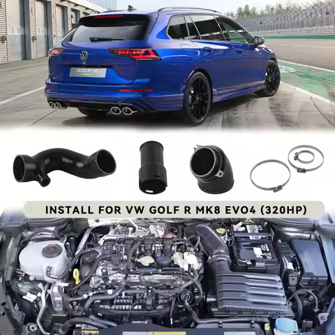 Turbo 90 SILICONE INLET HOSE For VW Golf Leon Tiguan MK8 evo gen4 Audi S3 EA888.4