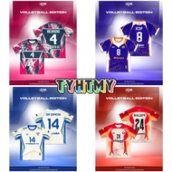 【Ready Stock】Volleyball Edition Unisex T-shirt Design Malaysia Baju VOLLEYBALL jersey custom name ba