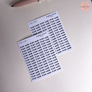 Exam week handwritten planner sticker sheet