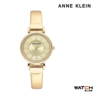 ANNE KLEIN AK/2156CHGD Easy-to-Read นาฬิกาข้อมือผู้หญิง สายหนัง สีทอง