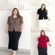 DON Bigsize Blouse | Jumbo Office Wear Wanita | Office Wear Bigsize Office Wear Women