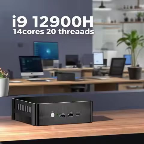 New Intel 12 Extreme Mini PC 12-Core i9-12900H 64GB DDR4 2TB NVMe SSD HDMI DP Type-C 3*Display Windo