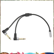 1/8 Inch Socket to 1/4 Inch Plug Y Splitter Adapter Cable 0.24M 3.5mm Female Stereo to Dual 6.35mm M