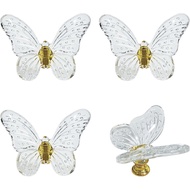 4pcs Tombol Kabinet Kaca, Tombol Laci Tombol Almari Rama-rama Tombol Perkakasan Almari Almari Tarik 