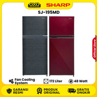 SHARP KULKAS 2 PINTU SJ195 MD SG SR SJ-195MD LOW WATT GARANSI RESMI