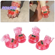MAYSHOW Pet Jelly Shoes, Breathable Multi-Size Pet Shoes,  Style Cool Silicone Cat Dog Shoes Pet