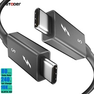 Stoder Thunderbolt 5 cáp loại C Tương thích với Thunderbolt 4 3 USB C sạc nhanh dây sạc PD 5A dòng t