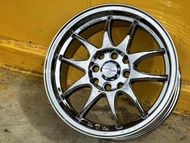 New Car Sport Rim WORK EMOTION CP2 15x6.5J 8x100/114.3 ET40 Black Chrome - READY STOCK