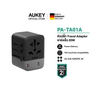 [New] AUKEY Globe Mate 20W หัวปลั๊กแปลง Universal รองรับกว่า 150 ประเทศ พร้อมพอร์ตชาร์จ USB-C/USB-A 