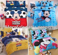 Mickey Mouse Single Bedsheet 3pcs set with quilt cover 230x230cm