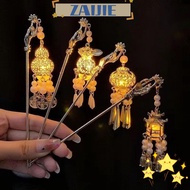 ZAIJIEE Glows Lantern Flower Hairpin, Ancient Style Chinese Style Lotus Emit Light Hairpin, Sweet Vi