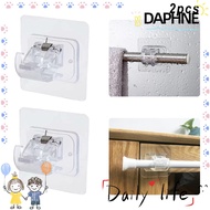 DAPHNE-HOME 2pcs Curtain Rod Hook Household Home Kitchen Self-adhesive Holder Free Punching Door Hanger