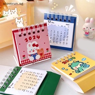 Uloverun 2024 Kawaii Desk Calendar Cartoon Cute Animal Mini Desktop Note Coil Calendar Daily Agenda Planner Desktop Notepad Calendar .