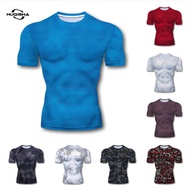 Summer New Man Camouflage Short manga graphic t -shirt tactical fashion or tight sporting fitness sh