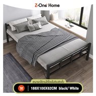 Z-one เตียงนอน 3 5 ฟุต เตียงเหล็ก 3 5 ฟุต เตียงเหล็ก 5 ฟุต สามารถพับเก็บได้ ไม่ต้องประกอบ เตียงพับประหยัดพื้นที่ ขาวและดำ ขนาดให้เลือกหลาก แข็งแรงทนทาน สีขาว 75CM(188*75*62cm)
