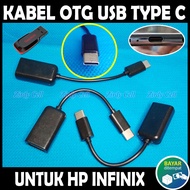 Kabel OTG USB TYPE C Sambungan Flashdisk Buat HP INFINIX SMART 8 ZERO X 8 HOT 30 20 30I NOTE 12 11 10 11I 11S 12I 12S NEO NFC PRO 2022 5G ADVAN A8 NASA Pro G9 Perfecto Colokan Kabel Mouse Keyboard Stik Game Consol Printer Card Reader Ke Handphone Ponsel