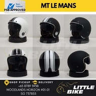 SG SELLER PSB APPROVED MT helmets Le mans motorcycle lemans cafe racer helmet with sunvisor