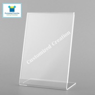 A6 A5 A4 L Type Acrylic Display Stand Business Flyer Stand Brochure Holder A4 Acrylic Stand