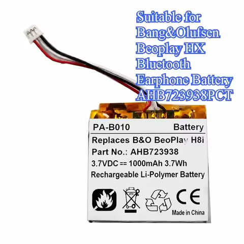[New] Battery for Bang Olufsen Beoplay HX Bluetooth Headset AHB723938PCT Rechargeable Li-ion Battery