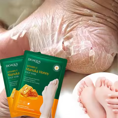 Vitamin E Foot Mask Manuka Honey Nourishing Long-lasting Moisturizing Hydrating Exfoliating Remove D