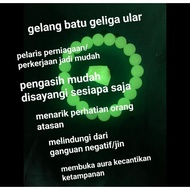 gelang batu geliga ular asli