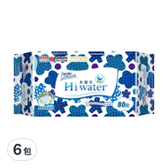 康乃馨 Hi-water水濕巾  80張  6包