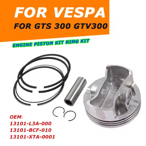 Piston With Ring Piston Assembly Kit Diameter For Vespa GTS300 GTV300 GTS 300 GTV 300 Motorcycle Acc
