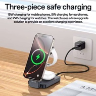 YESIDO DS26 20W 5-in-1 Magnetic Wireless Charger Station With Nigh Light