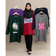 3XL - 7XL PLUS SIZE LONG TSHIRT MUSLIMAH MBS