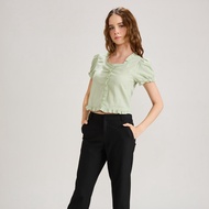 AMILA Blouse AM-B1320 Cotton Short Sleeve IGPU25-4