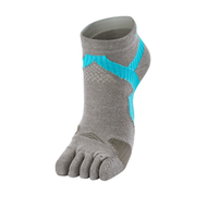 phiten - 5-Toe METAX SOCKS KING 足王五趾機能襪 22-24cm (Light grey/ Sky blue)