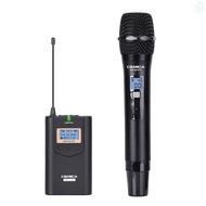 COMICA CVM-WM100H 48-Channel UHF Wireless Handheld Microphone System 328ft Range/ 16level Volume/ Real-Time Monitor with Transmitter, Receiver, Carry Bag, XLR &amp; 3.5mm Output Cable