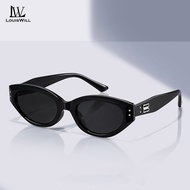 LouisWill Women Sunglasses Retro Cat Eye Sunglasses UV Narrow Frame Fashion Summer Sunglasses UV400