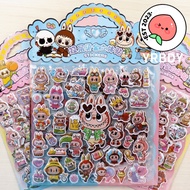 YRBWDYZDH  Sticker,  Double-Layer Anime Sticker,  Hot Stamping Kawaii  Bubble Sticker Office Station