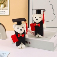 NEEDWAY Bachelor Bear Plush Toy, Graduation Ceremony Graduation Season Graduation Bear Doll, Kawaii Decorative Soft Congratulation Doctor Cap Bear Toy Birthday Gift