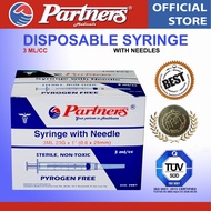 PARTNERS Syringe 3 ml/cc Disposable (100 PIECES)