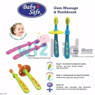 Baby Safe 2in1 Gum Massage Toothbrush TB003 Silicone Baby Toothbrush and Gum