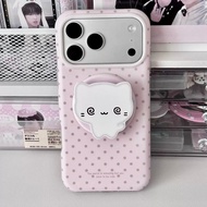 Ins Girl Pink Polka Dot Cat Suitable for vivo X100ultra/X300/S30/X80 Phone Case V40/S50promini/V70/Y
