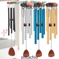 PISTACHIO Metal Tubes Windchime, 6 Rods Aluminum Aluminum Wind Chimes,  Zen Atmosphere Large Pendant