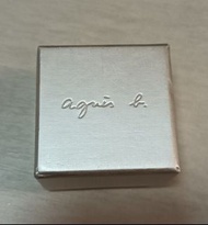 agnes b銀色飾物盒 包裝盒 禮物盒 gift box 介指盒 耳環盒  Agnes B