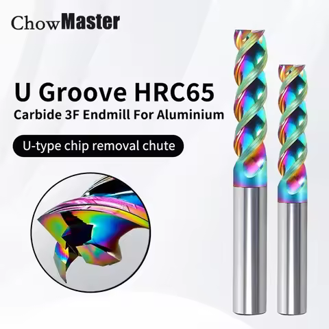 U Slot Carbide Endmill HRC65 3 Flute DLC Coating Tungsten Steen Milling Cutter 4mm 6mm 8mm 10mm 12mm